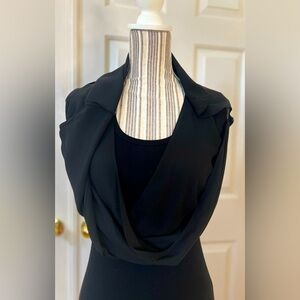 Cute LBD for a Night Out! Red 23 Draped Black Sleeveless Mini Dress